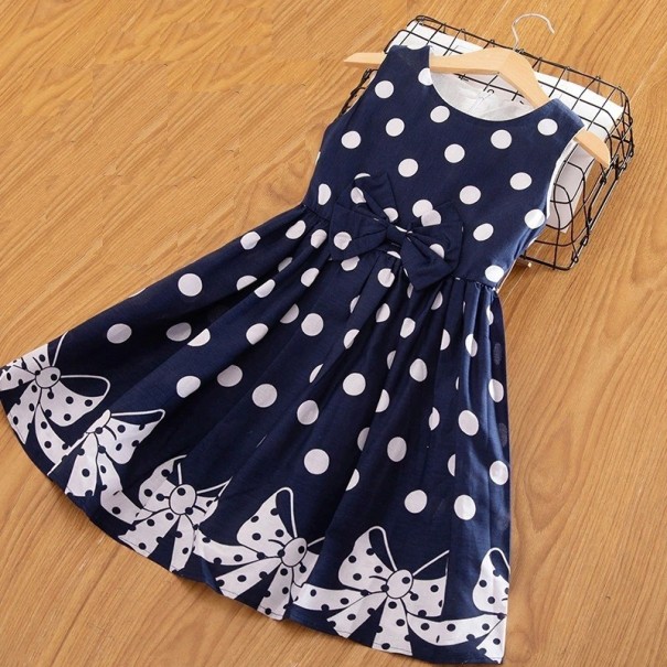 Meisjesjurk N178 donkerblauw 10