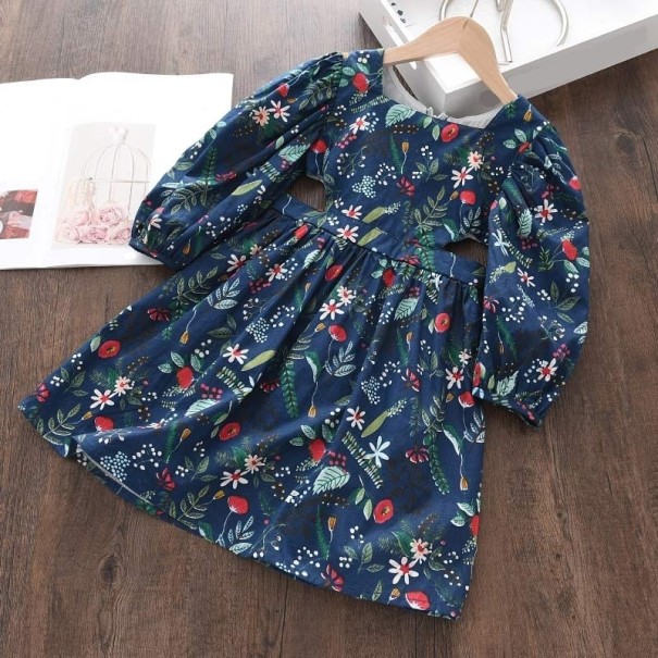 Meisjesjurk N184 donkerblauw 3