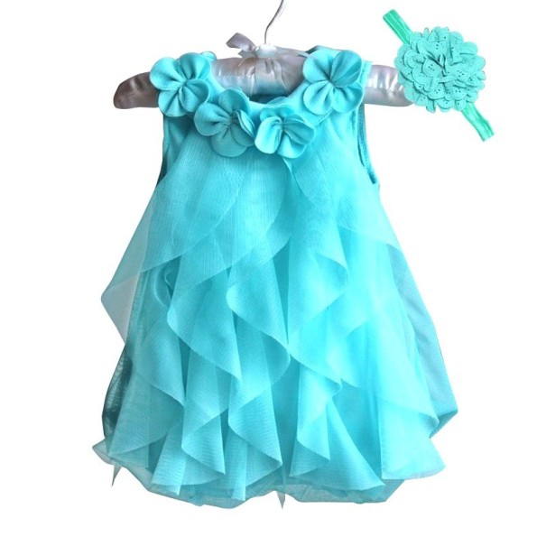 Meisjesjurk N200 blauw 0-3 maanden