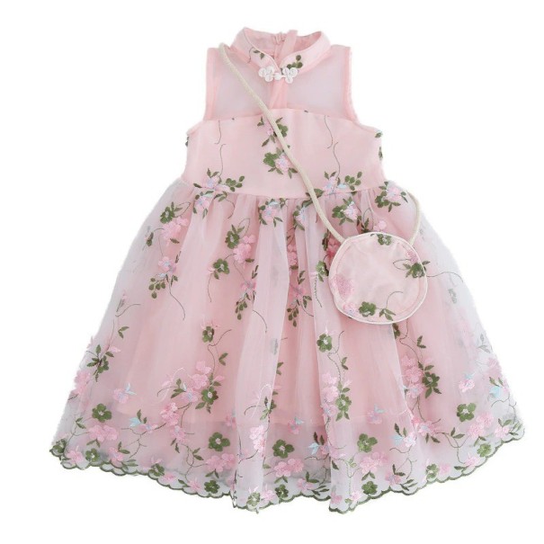 Meisjesjurk N204 roze 3