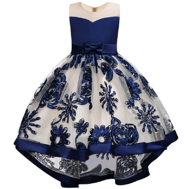 Meisjesjurk N276 donkerblauw 6