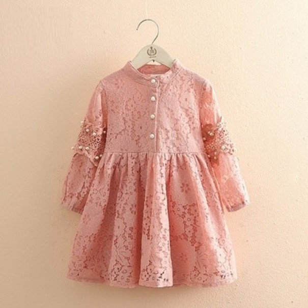 Meisjesjurk N339 roze 6