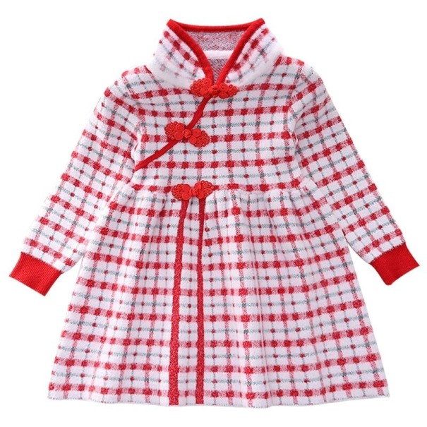 Meisjesjurk N550 rood 3
