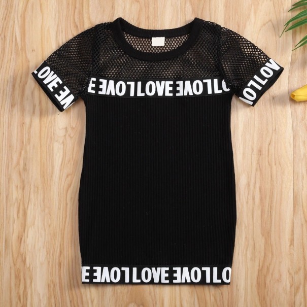 Meisjesjurk N556 zwart 2