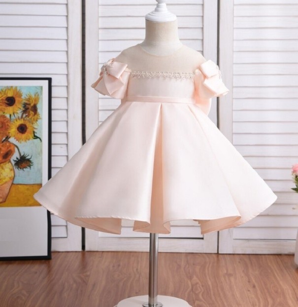 Meisjesjurk N563 crème 4