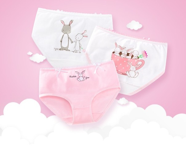 Meisjesondergoed met dieren - 3 stuks