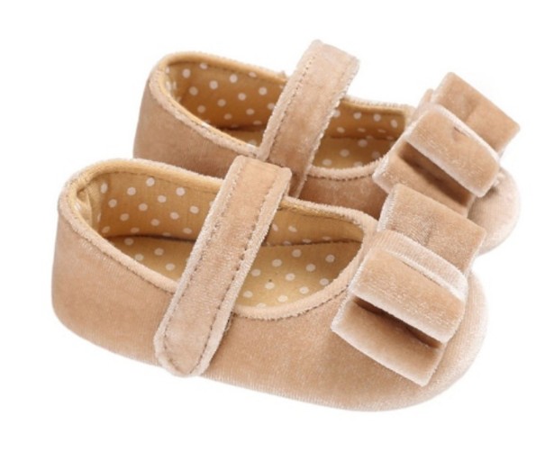 Meisjespantoffels Emma beige 0-6 maanden