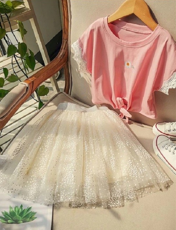 Meisjesrok L1013 wit 4