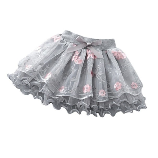 Meisjesrok L1045 grijs 6
