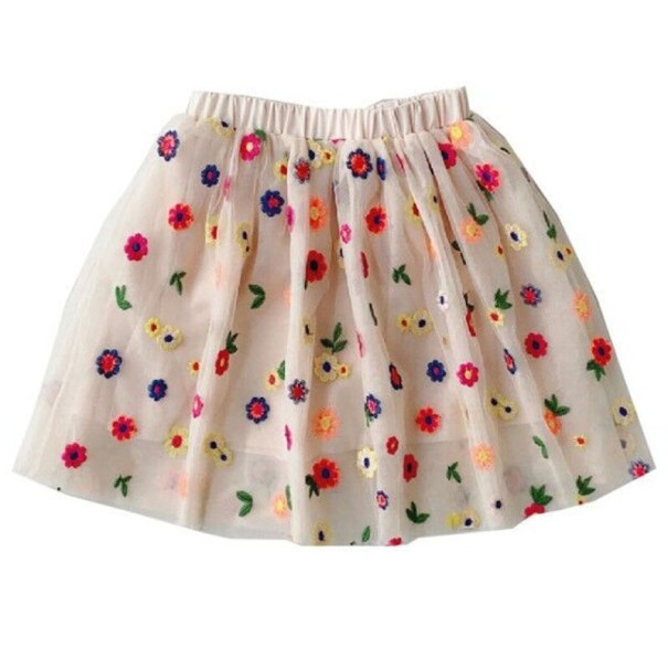 Meisjesrok L1047 crème 8