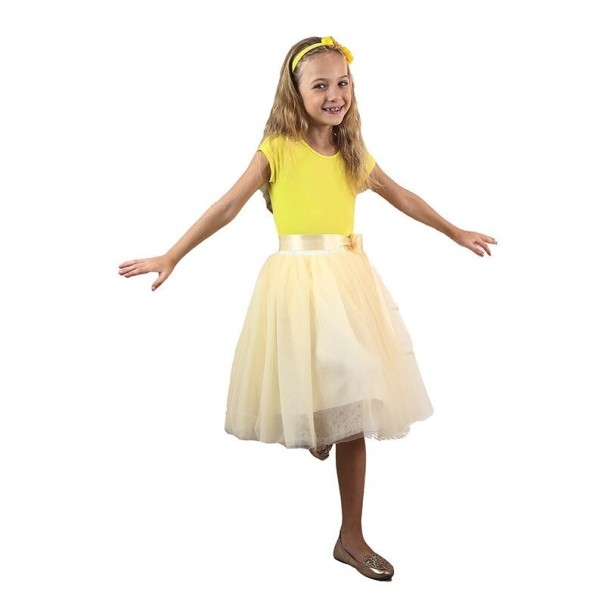Meisjesrok L1049 crème