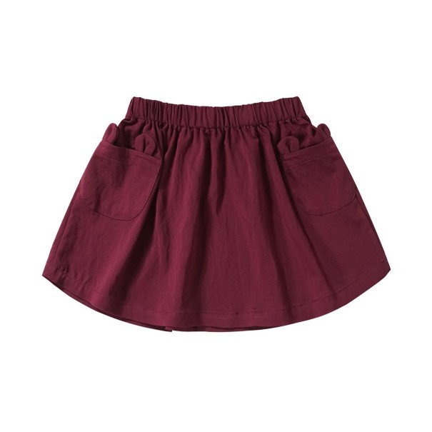 Meisjesrok L1052 wijnrood 6