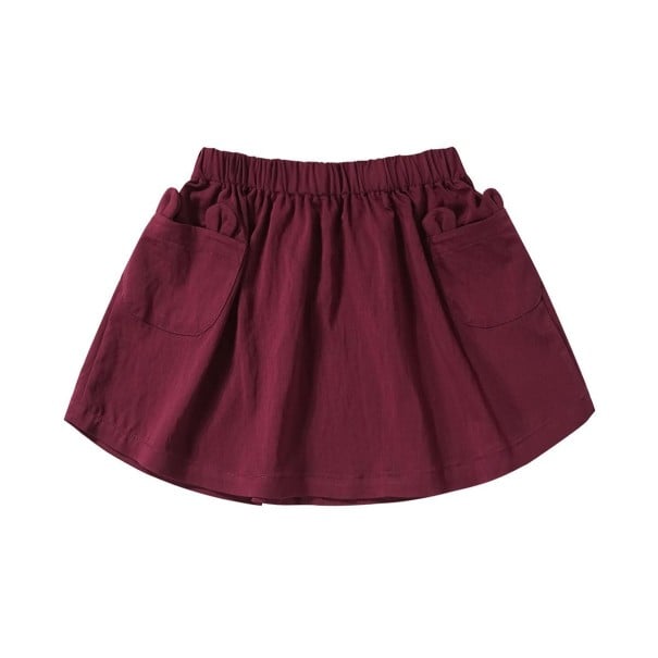 Meisjesrok L1052 wijnrood 7