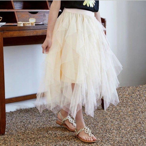 Meisjesrok L1062 crème 8