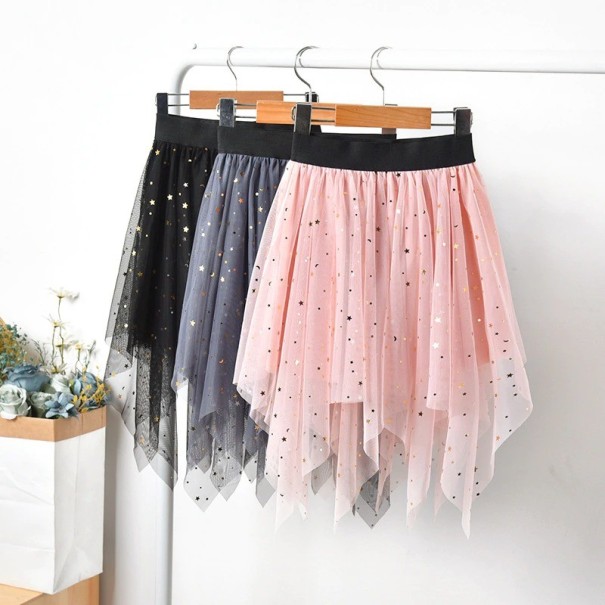 Meisjesrok met glitter L1072