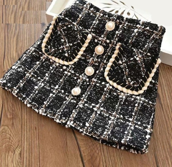Meisjesrok met parels L1020 4 B