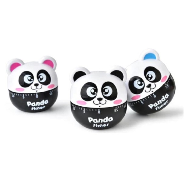 Mekanisk minutvisare i form av en panda