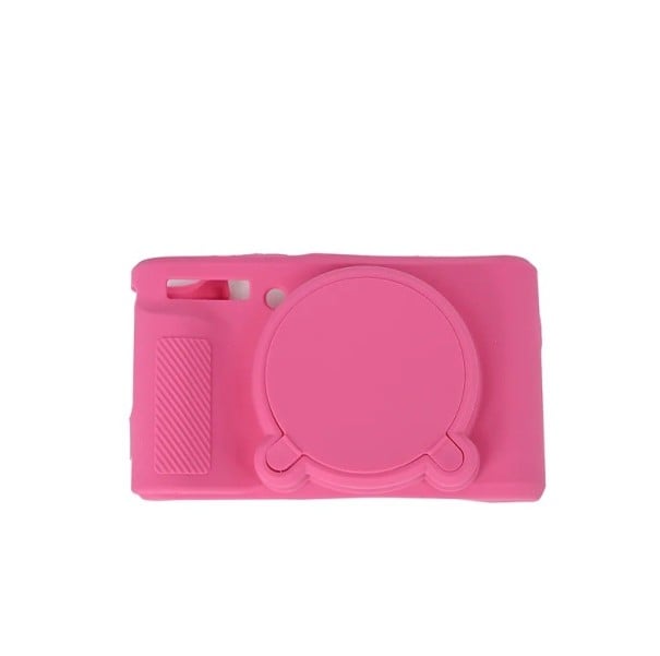 Měkké silikonové pouzdro na fotoaparát Canon PowerShot SX730 SX740 SX740HS Ochranný kryt proti poškrábání tmavě růžová