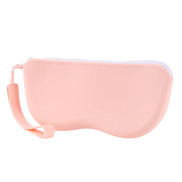 Měkký silikonový obal na brýle 17x8x3 cm Vodotěsná kosmetická taštička Zip pouzdro na mince Prachotěsná taška pro ženy a dívky růžová