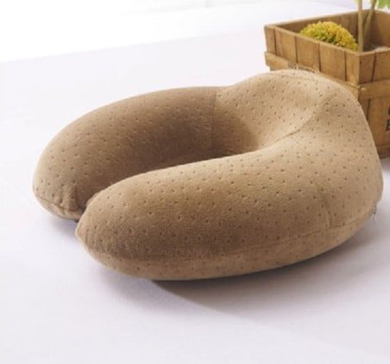 Memory Foam Neck Pillow J2954 brown