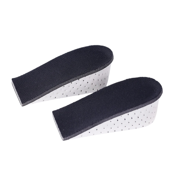 Memory Foam skoindlægssåler sort farve højde 4 cm ortopædisk højde øger stødabsorbering gangkomfort sports- og arbejdssko 1