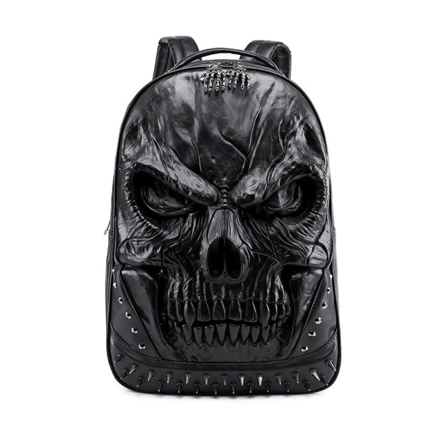 Men's Backpack with Skull black