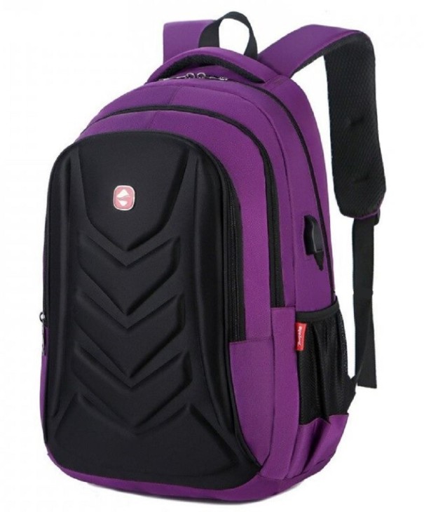 Men's Backpack with USB E968 purple