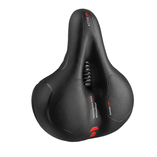 Men's Bicycle Saddle with Spring red