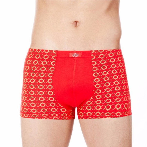 Men's Boxer Shorts with Pattern A2449 red S