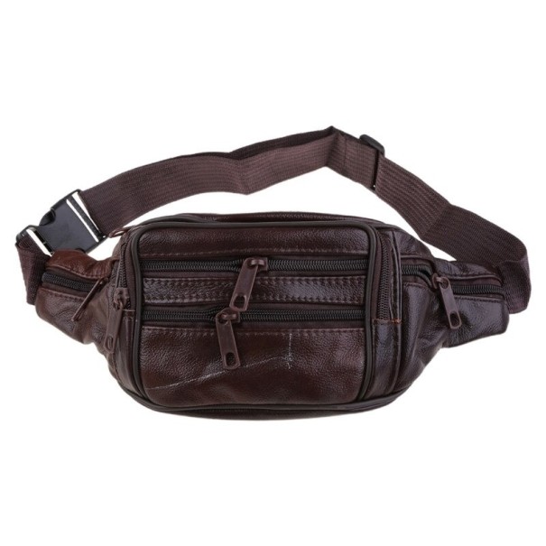Men's Bum Bag T781 coffee brown