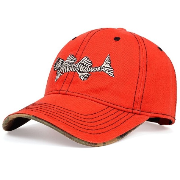 Men's Cap with Fish orange