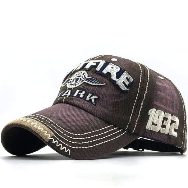 Men's Cap with Inscription coffee brown