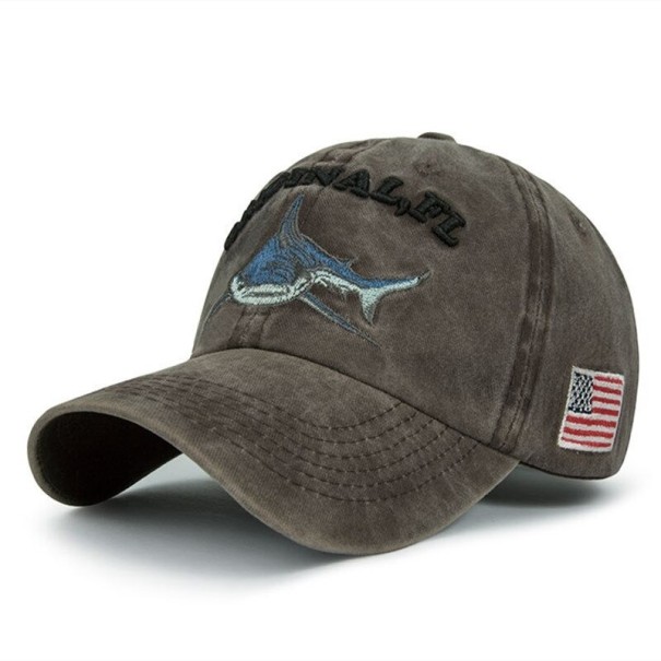 Men's Cap with Shark T45 dark grey