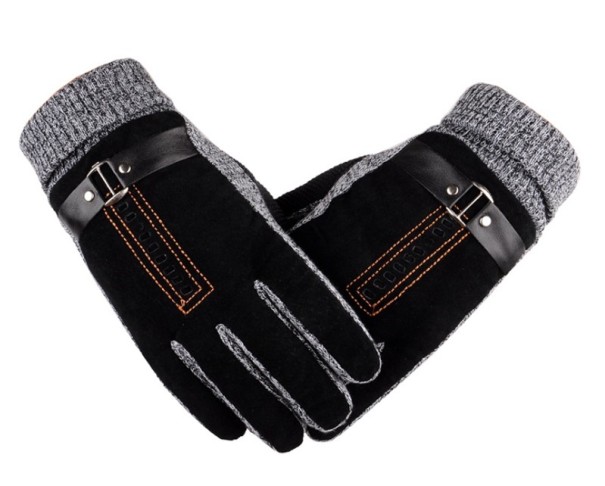 Men's Cashmere Winter Gloves J1470 black