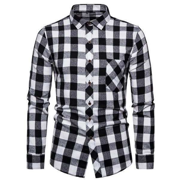 Men's Checked Shirt F642 S 7