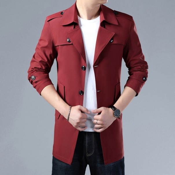 Men's Coat F1085 burgundy M