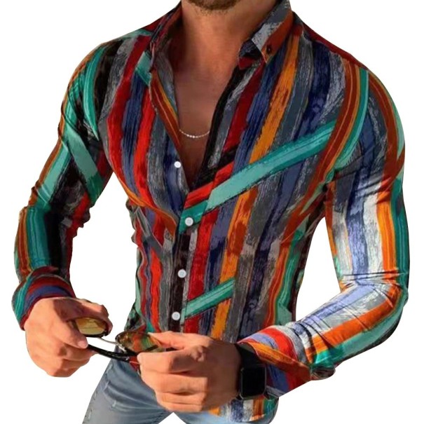 Men's Colourful Shirt F546 XXS 1
