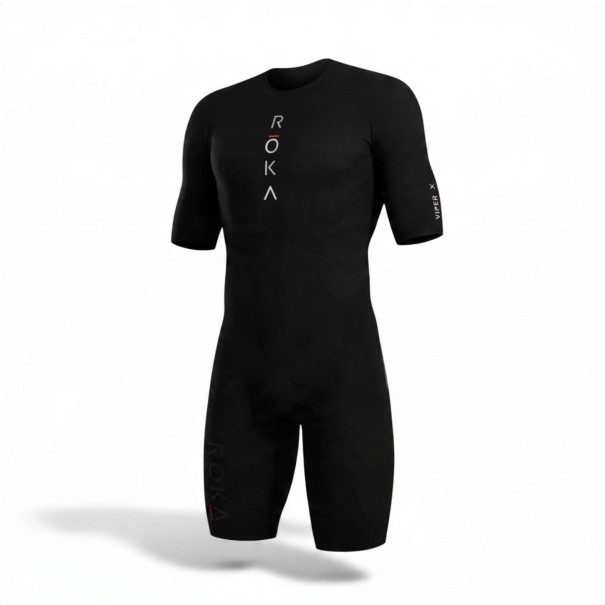 Men's Cycling Set Short Sleeve Jersey and Shorts Fitted Cut Stretchy Material 80% Polyester and 20% Spandex black XXS