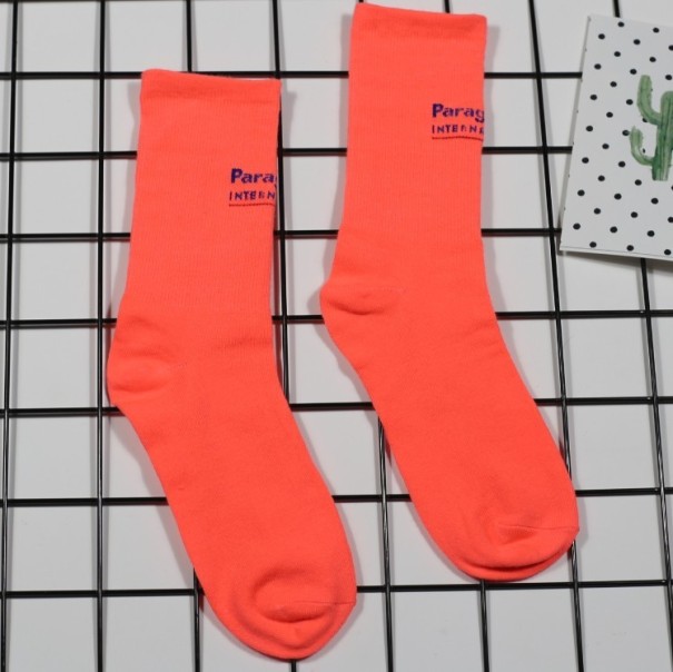 Men's Fluorescent Socks orange