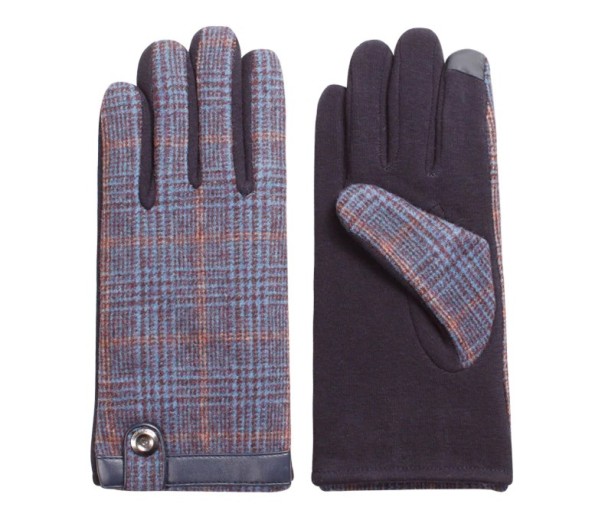 Men's Gloves with Pattern J2669 purple