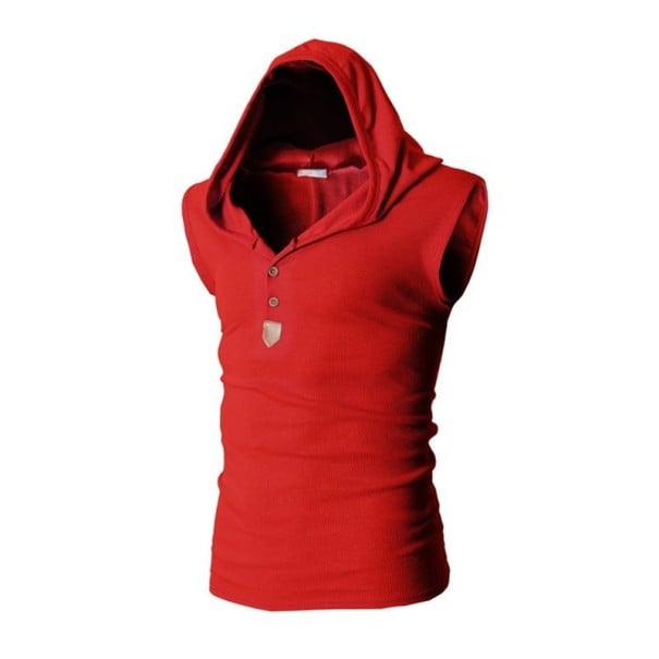 Men's Hooded Gilet T1998 red XS