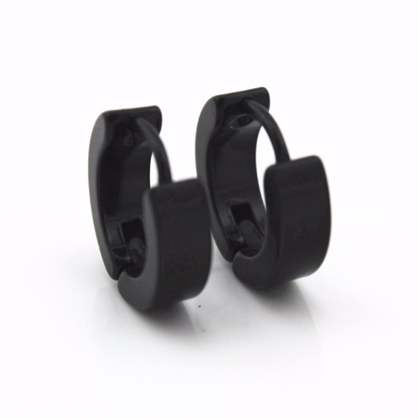 Men's Hoop Earrings J1493 black