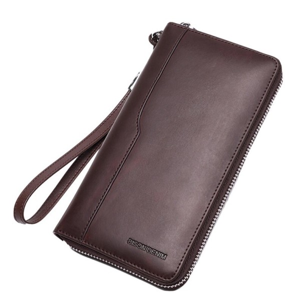 Men's Large Leather Wallet M533 brown
