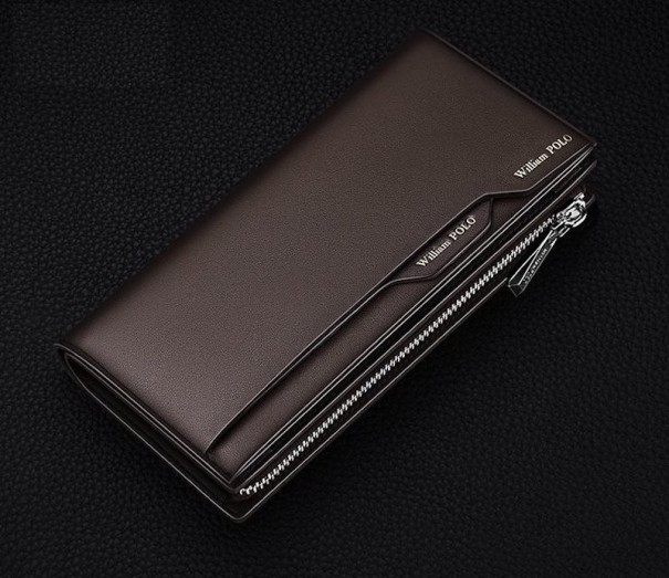 Men's Large Leather Wallet M650 dark brown 2