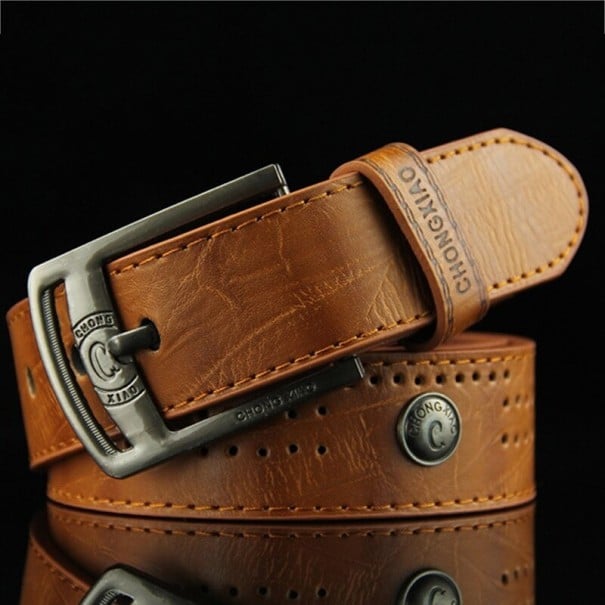 Men's Leather Belt L412 light brown