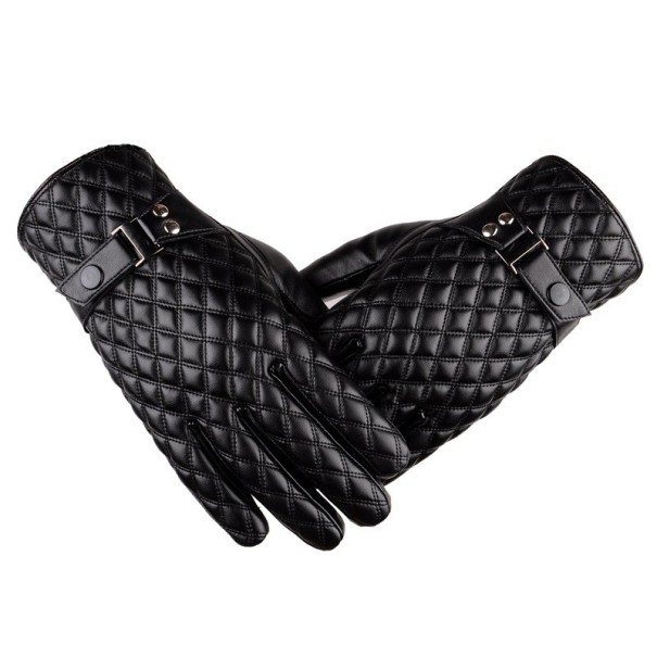 Men's Leather Gloves with Strap 1