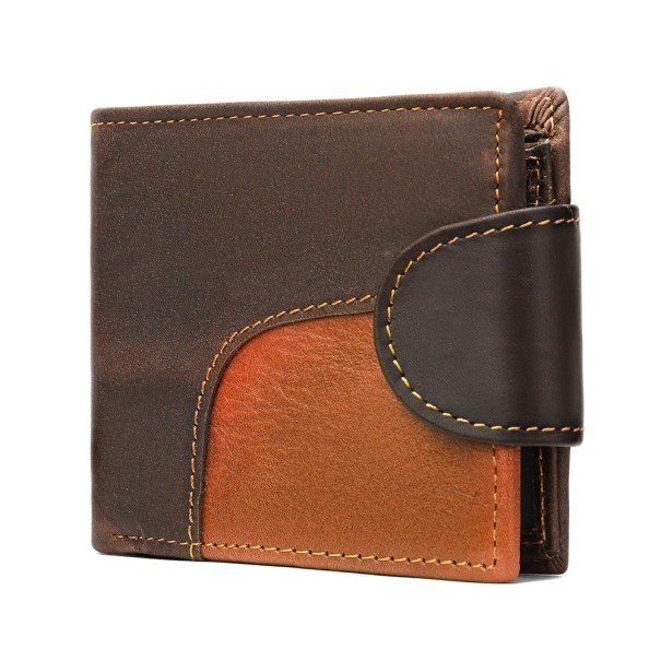 Men's Leather Wallet M203 dark brown