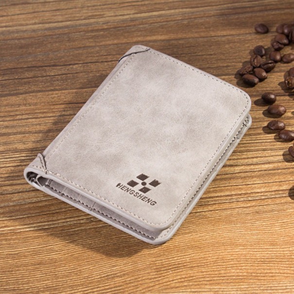 Men's Leather Wallet M425 light grey