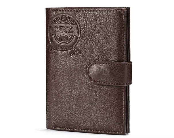 Men's Leather Wallet M477 dark brown