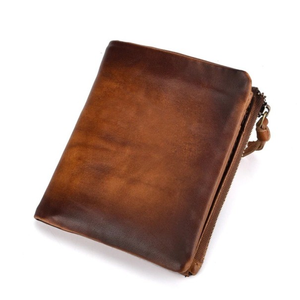 Men's Leather Wallet M497 dark brown